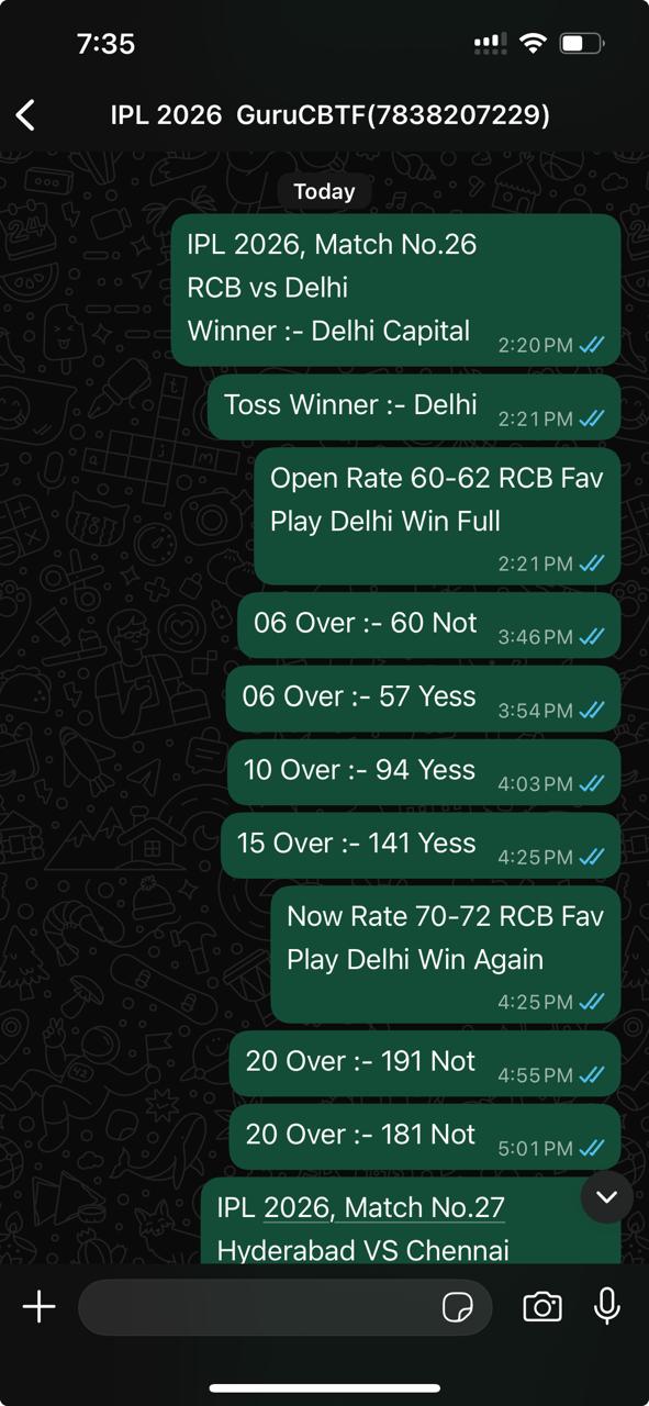IPL 2026 Match No.26:- Delhi Capitals VS RCB