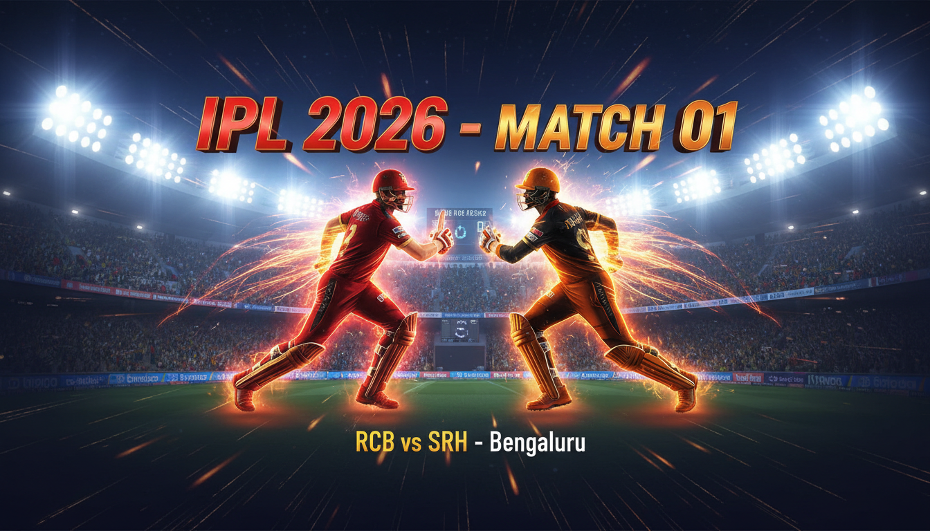 IPL 2026 , Match No 01 :- RCB vs Hyderabad