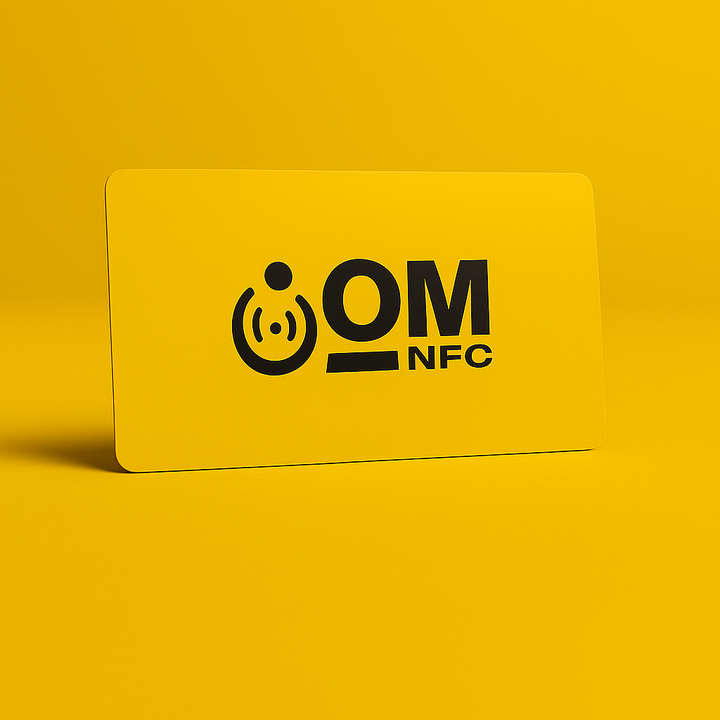 Matte Yellow PVC NFC Card